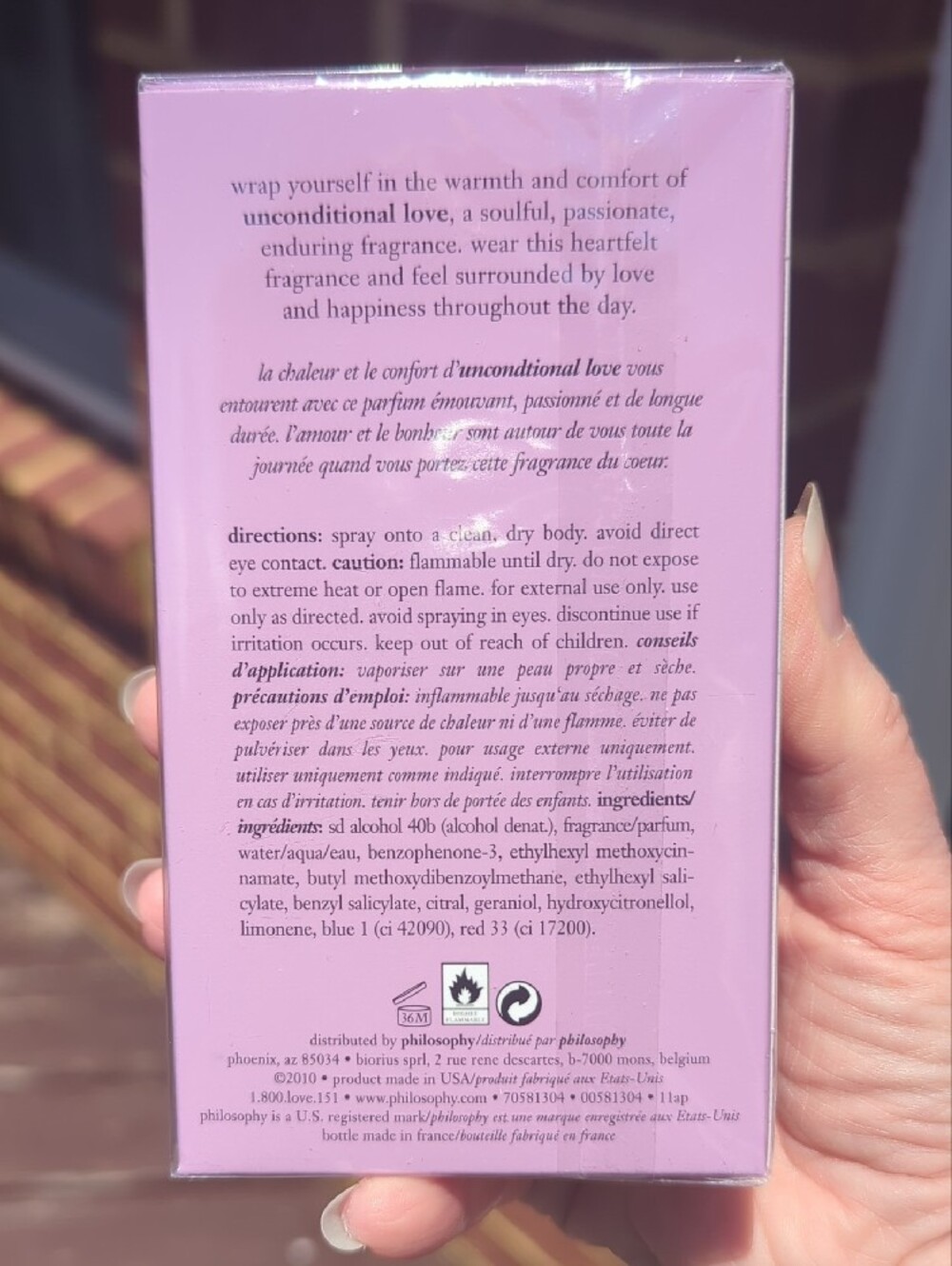 Philosophy Unconditional Love Spray Fragrance - Light Pink Box - Picture 2 of 4